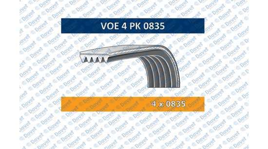 VOE 4 PK 0835 Kanalli V Kayisi 4pk830 Chevrolet Aveo 1.2-Honda-Nissan-Suzuki-Toyota